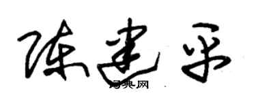 朱錫榮陳建平草書個性簽名怎么寫