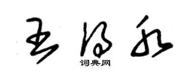 朱錫榮王得水草書個性簽名怎么寫