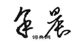 駱恆光余晨草書個性簽名怎么寫