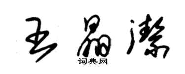 朱錫榮王晶潔草書個性簽名怎么寫