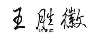 駱恆光王勝徽行書個性簽名怎么寫