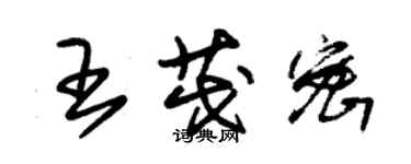 朱錫榮王茂密草書個性簽名怎么寫