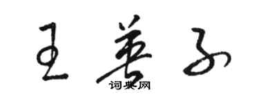 駱恆光王英子草書個性簽名怎么寫