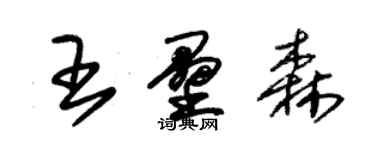 朱錫榮王壘森草書個性簽名怎么寫