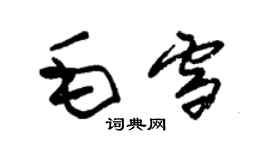 朱錫榮毛雪草書個性簽名怎么寫