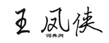 駱恆光王鳳俠行書個性簽名怎么寫