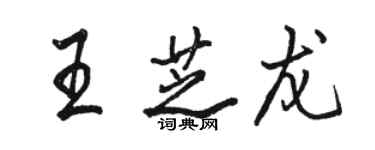 駱恆光王芝龍行書個性簽名怎么寫