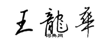 王正良王龍華行書個性簽名怎么寫