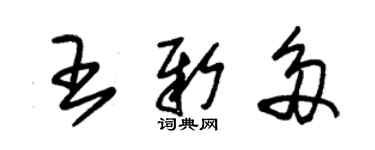 朱錫榮王新多草書個性簽名怎么寫