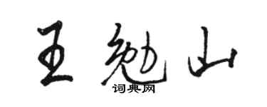 駱恆光王勉山行書個性簽名怎么寫