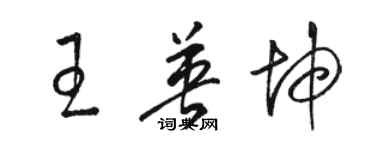 駱恆光王英坤草書個性簽名怎么寫