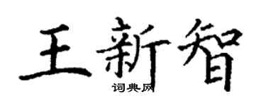 丁謙王新智楷書個性簽名怎么寫