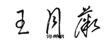 駱恆光王月薇草書個性簽名怎么寫