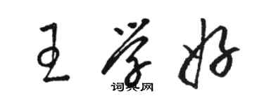 駱恆光王學好草書個性簽名怎么寫