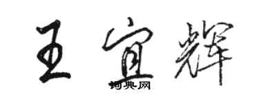 駱恆光王宜輝行書個性簽名怎么寫