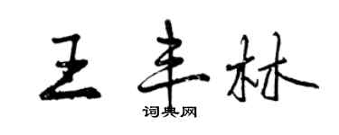 曾慶福王豐林行書個性簽名怎么寫