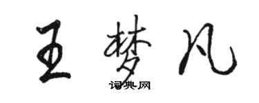 駱恆光王夢凡行書個性簽名怎么寫