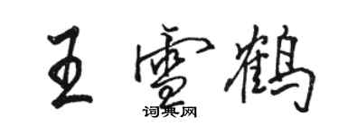 駱恆光王雪鶴行書個性簽名怎么寫