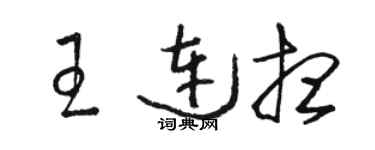 駱恆光王連想草書個性簽名怎么寫