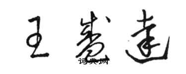 駱恆光王盛達草書個性簽名怎么寫