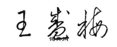 駱恆光王盛梅草書個性簽名怎么寫