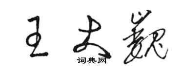 駱恆光王大巍草書個性簽名怎么寫