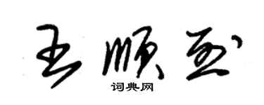 朱錫榮王順烈草書個性簽名怎么寫