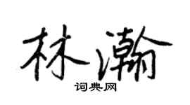 王正良林瀚行書個性簽名怎么寫