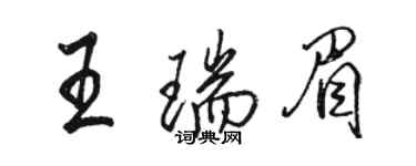 駱恆光王瑞眉行書個性簽名怎么寫