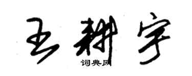 朱錫榮王耕宇草書個性簽名怎么寫