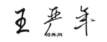 駱恆光王嚴年行書個性簽名怎么寫