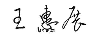 駱恆光王惠展草書個性簽名怎么寫