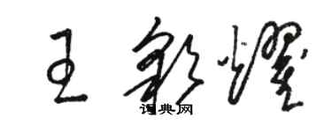駱恆光王彩耀草書個性簽名怎么寫