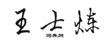 駱恆光王士煉行書個性簽名怎么寫