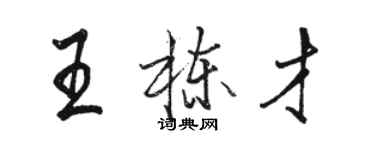 駱恆光王棟才行書個性簽名怎么寫