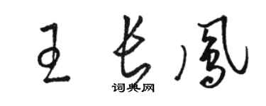 駱恆光王長鳳草書個性簽名怎么寫