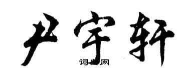 胡問遂尹宇軒行書個性簽名怎么寫