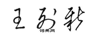 駱恆光王列新草書個性簽名怎么寫