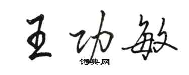 駱恆光王功敏行書個性簽名怎么寫