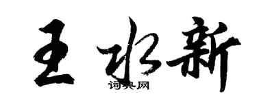胡問遂王水新行書個性簽名怎么寫