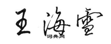 駱恆光王海雪行書個性簽名怎么寫