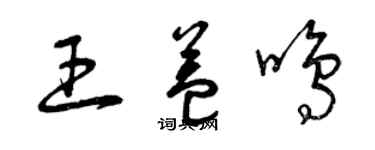 曾慶福王益鳴草書個性簽名怎么寫