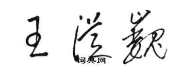 駱恆光王從巍草書個性簽名怎么寫