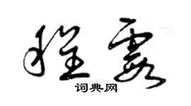 曾慶福程霞草書個性簽名怎么寫
