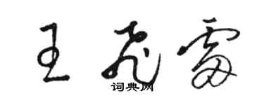 駱恆光王飛雷草書個性簽名怎么寫