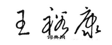 駱恆光王裕康草書個性簽名怎么寫