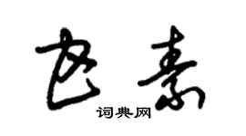 朱錫榮甘素草書個性簽名怎么寫