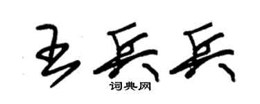 朱錫榮王兵兵草書個性簽名怎么寫