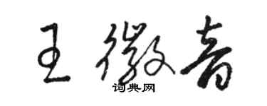 駱恆光王徽音草書個性簽名怎么寫