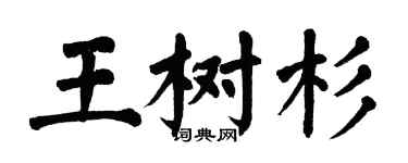 翁闓運王樹杉楷書個性簽名怎么寫